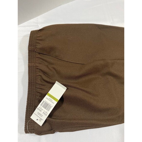 Alfred Dunner Women’s Brown Straight Leg Pull on Pants NWT size 14P MachineWash - Picture 7 of 12